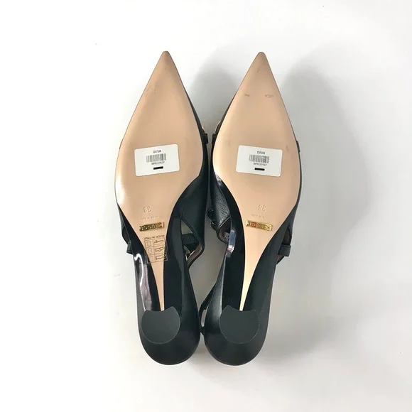 NIB Gucci Baby Horsebit Deva Maryjane Slingback Pointed Toe Kitten Heel Pumps 38 - Picture 5 of 8